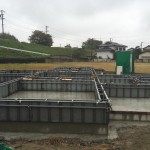 ベタ基礎のベースコンクリート打設完了