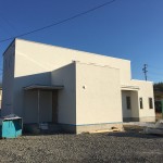 外観。足場がとれました。